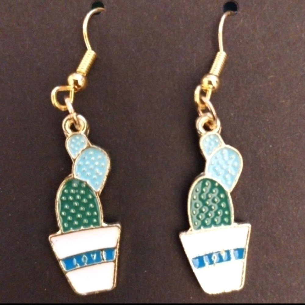 LOVE Cactus Dangle Earrings